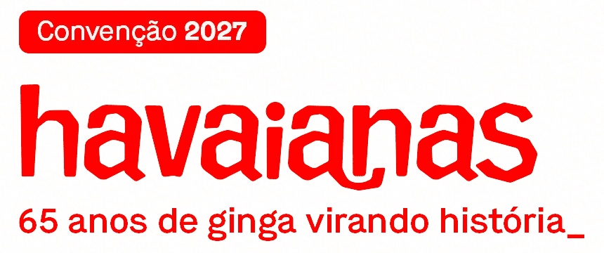 Convenção 2027 · havaianas · 65 anos de ginga virando história_